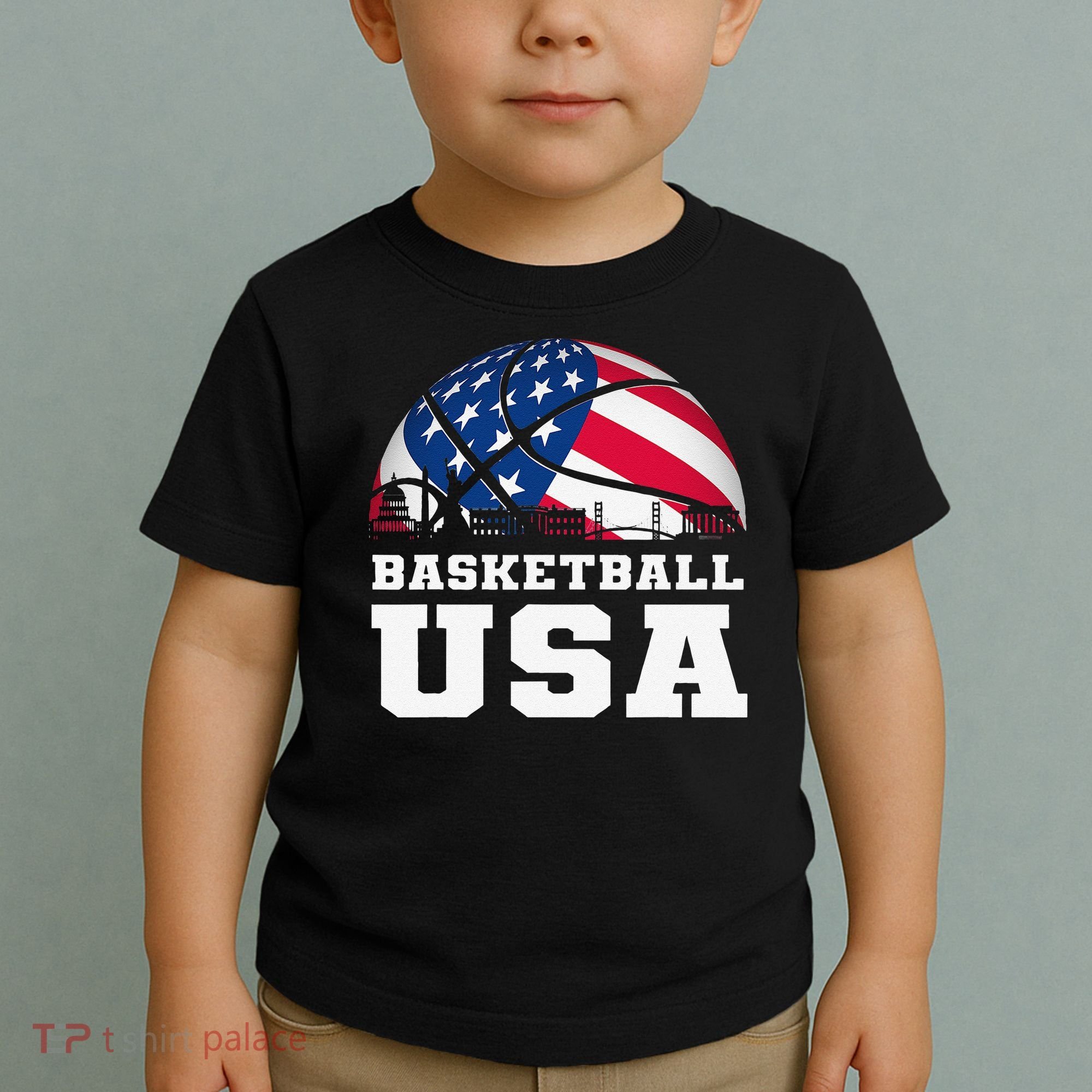 Basketball USA Support the Team USA Flag Dream Toddler T-Shirt