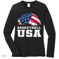Basketball USA Support the Team USA Flag Dream Women's Long Sleeve Shirt thumb 0
