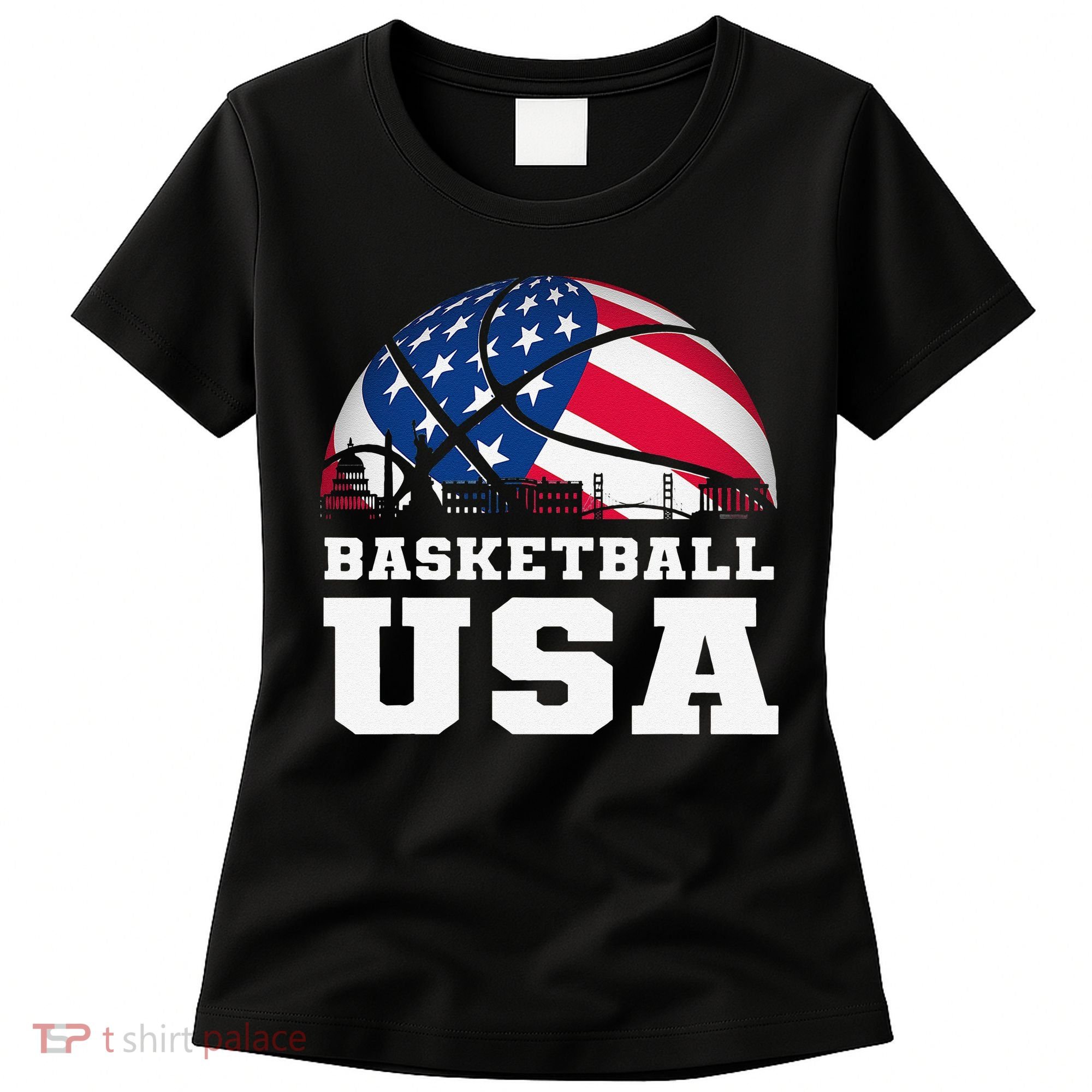 Basketball USA Support the Team USA Flag Dream Women's T-Shirt