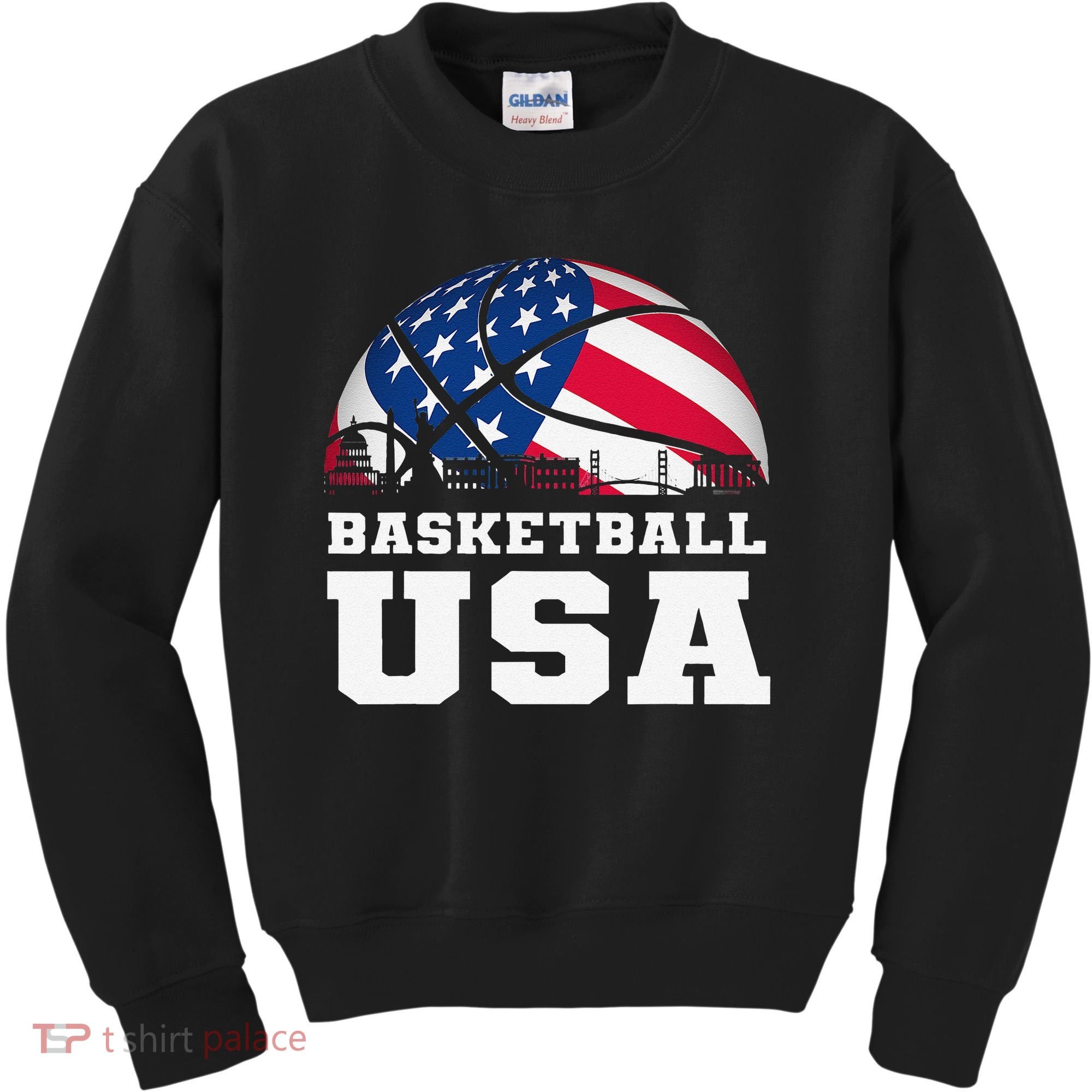 Basketball USA Support the Team USA Flag Dream Kids Sweatshirt