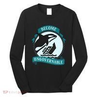 Become Ungovernable Ship Wreck Killer Whale Funny Marine Sciene Eat The Rich Long Sleeve Shirt thumb 0