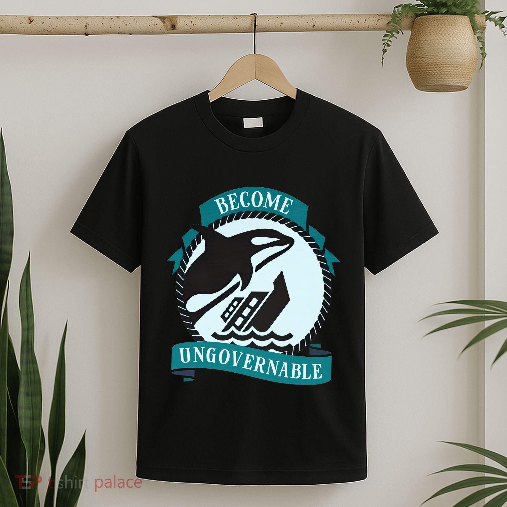 Become Ungovernable Ship Wreck Killer Whale Funny Marine Sciene Eat The Rich T-Shirt