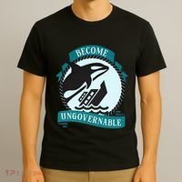 Become Ungovernable Ship Wreck Killer Whale Funny Marine Sciene Eat The Rich T-Shirt thumb 3