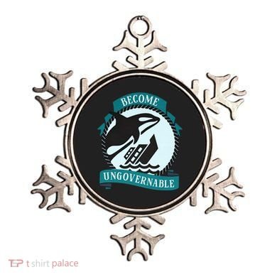 Become Ungovernable Ship Wreck Killer Whale Funny Marine Sciene Eat The Rich Ornament