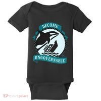 Become Ungovernable Ship Wreck Killer Whale Funny Marine Sciene Eat The Rich Baby Bodysuit thumb 0