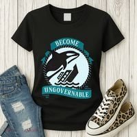 Become Ungovernable Ship Wreck Killer Whale Funny Marine Sciene Eat The Rich Women's T-Shirt thumb 3
