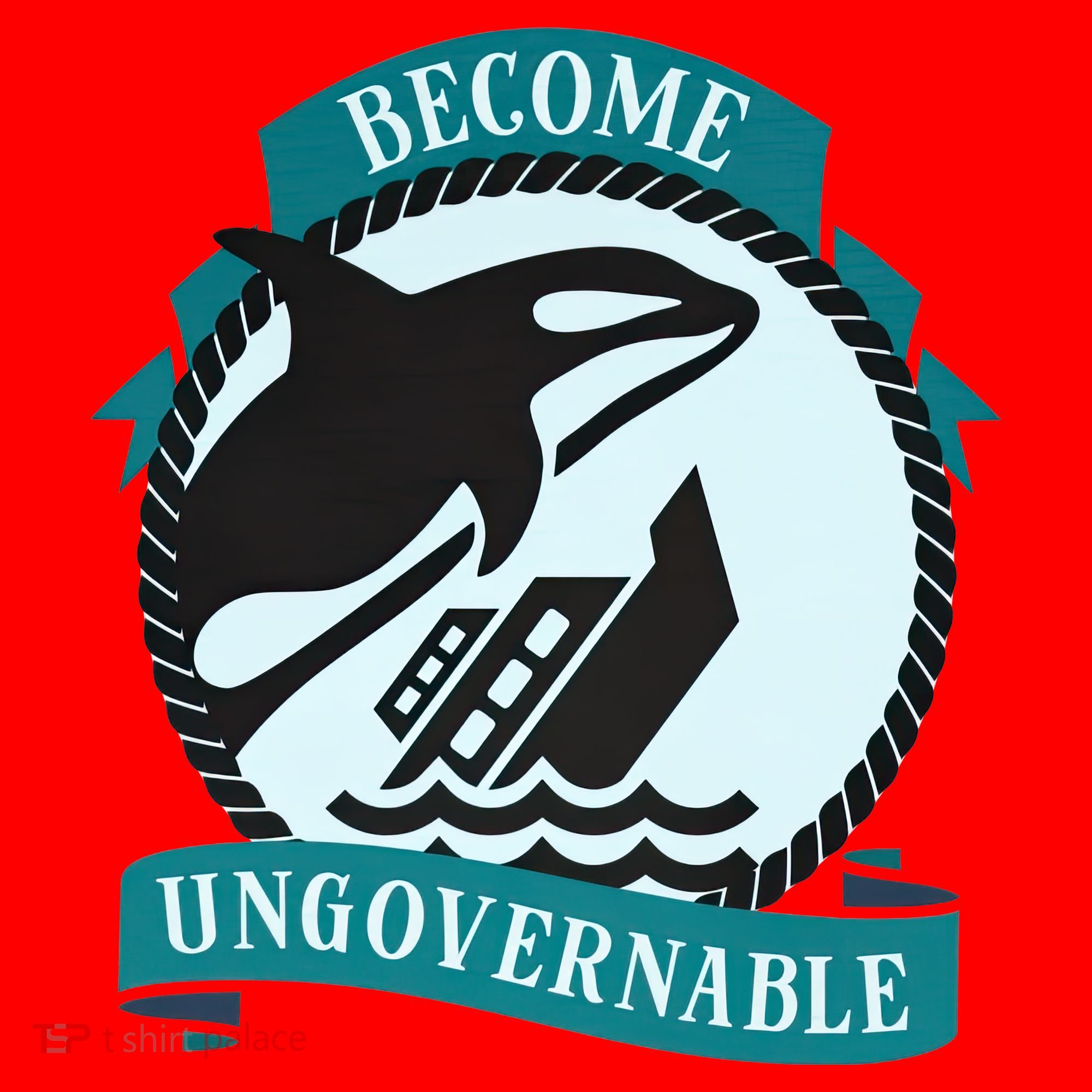 Become Ungovernable Ship Wreck Killer Whale Funny Marine Sciene Eat The Rich Santa Hat