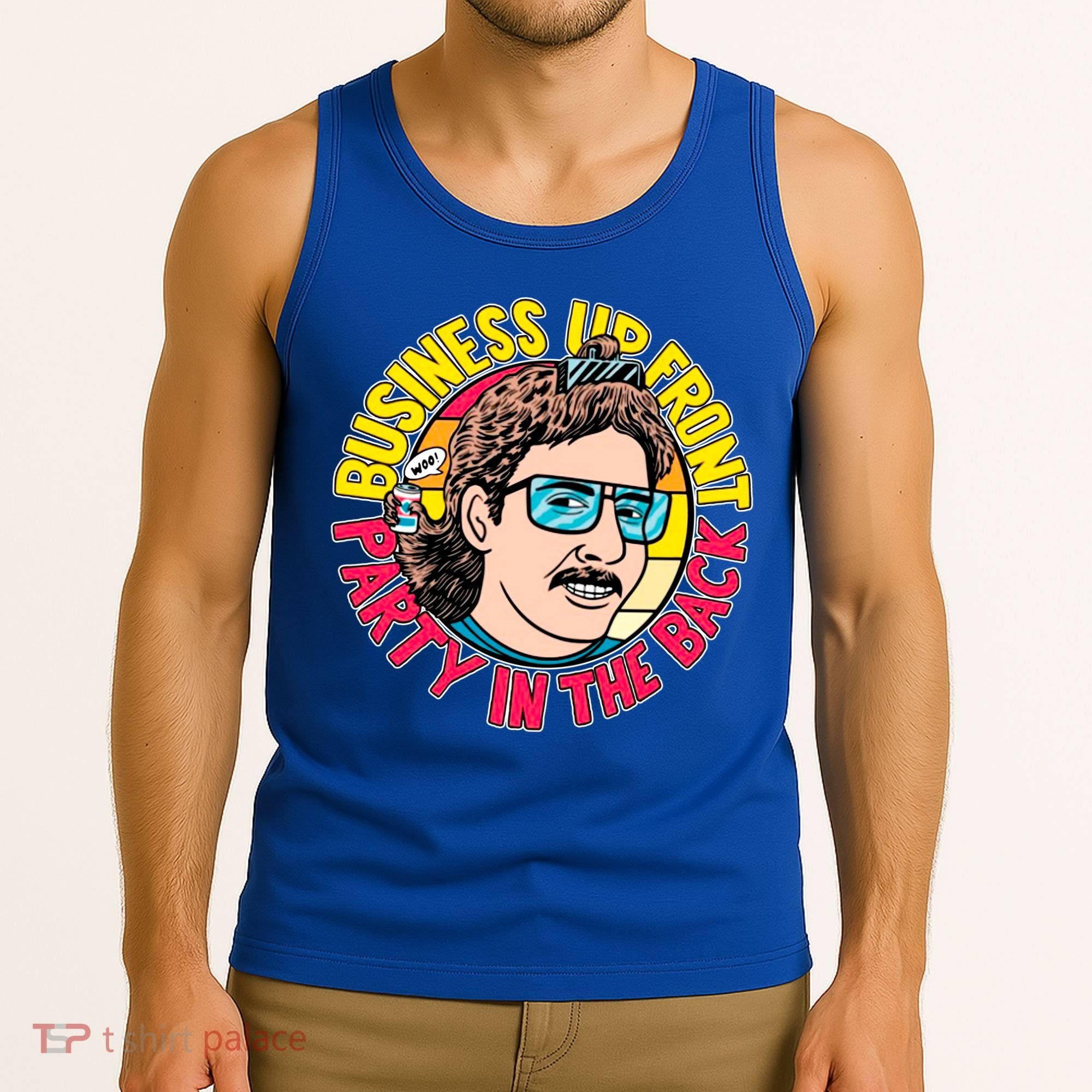 Business Up Front Party In The Back Tank Top