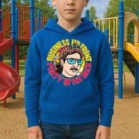 Business Up Front Party In The Back Kids Hoodie thumb 2
