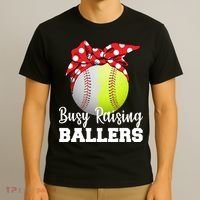 Busy Raising Ballers T-Shirt thumb 3