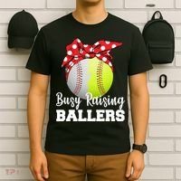 Busy Raising Ballers T-Shirt thumb 6