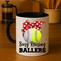 Busy Raising Ballers Coffee Mug thumb 4