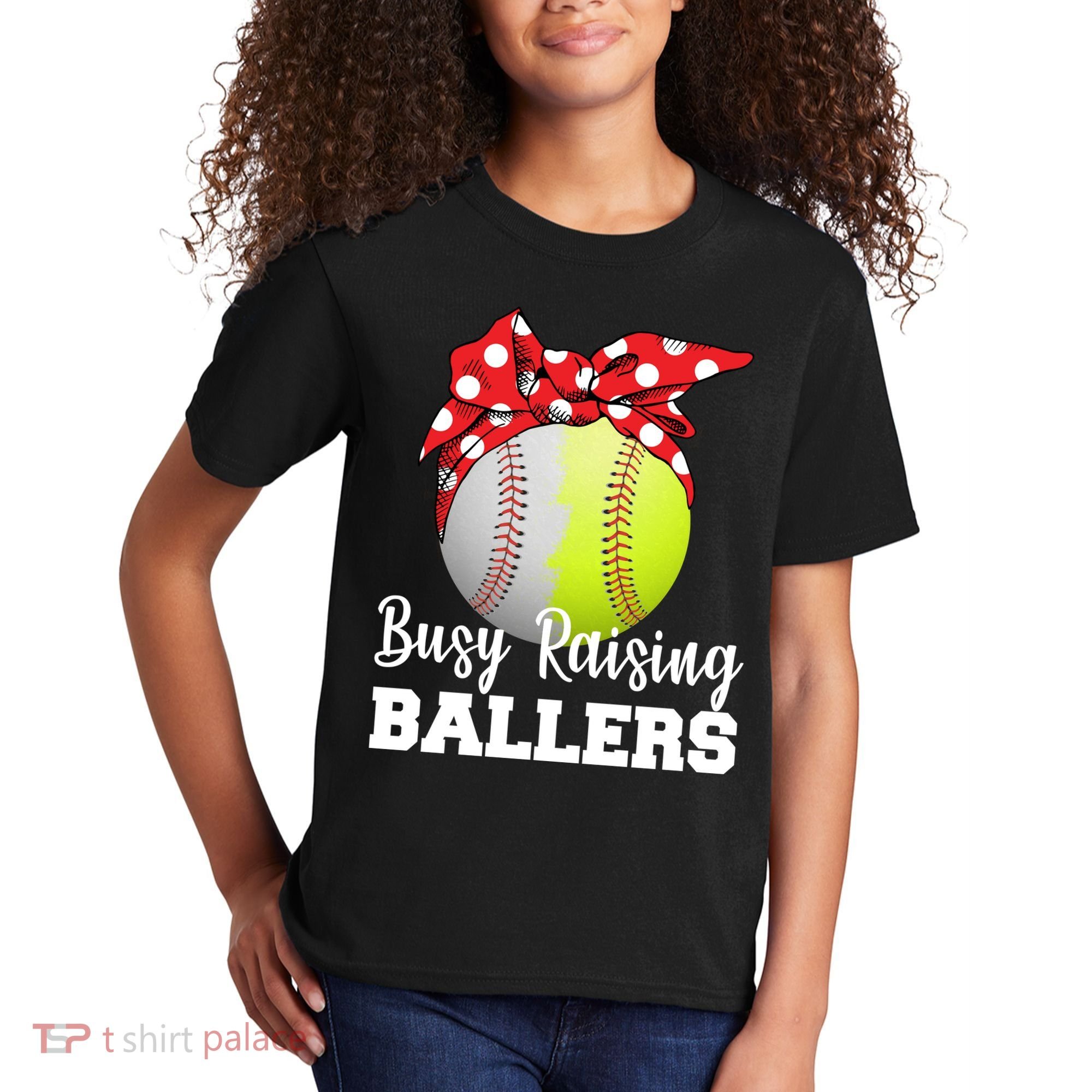 Busy Raising Ballers Kids T-Shirt