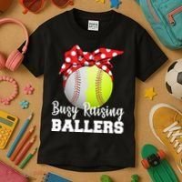 Busy Raising Ballers Kids T-Shirt thumb 3