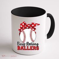 Busy Raising Ballers Baseball Parents Coffee Mug thumb 1