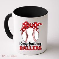 Busy Raising Ballers Baseball Parents Coffee Mug thumb 0