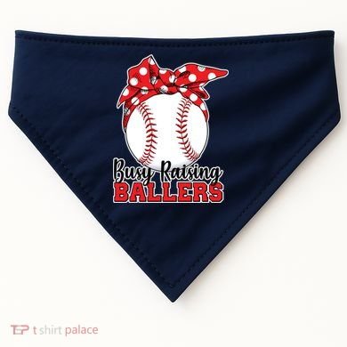 Busy Raising Ballers Baseball Parents USA-Made Doggie Bandana