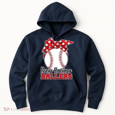 Busy Raising Ballers Baseball Parents Hoodie