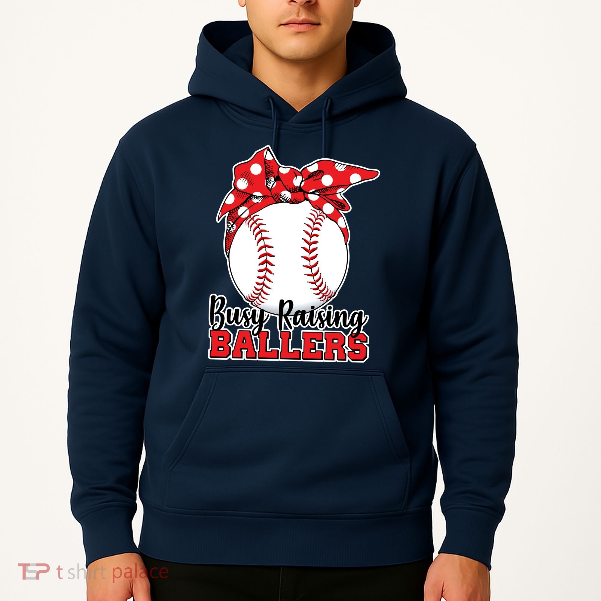 Busy Raising Ballers Baseball Parents Hoodie