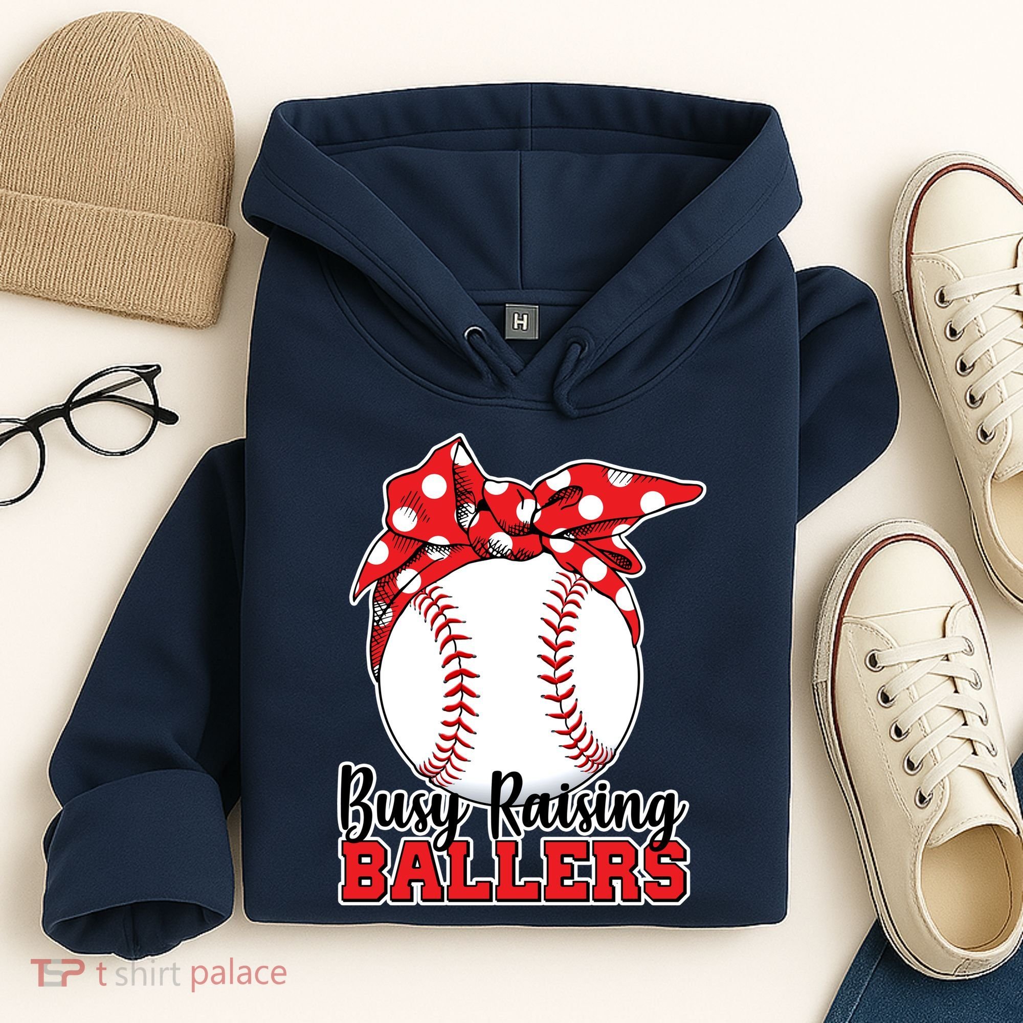 Busy Raising Ballers Baseball Parents Hoodie