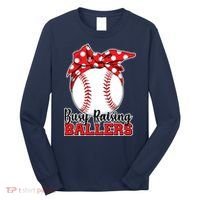 Busy Raising Ballers Baseball Parents Long Sleeve Shirt thumb 0