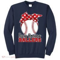Busy Raising Ballers Baseball Parents Sweatshirt thumb 0