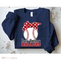 Busy Raising Ballers Baseball Parents Sweatshirt thumb 2