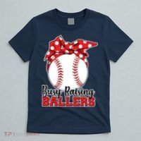 Busy Raising Ballers Baseball Parents T-Shirt thumb 5