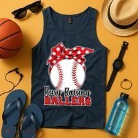 Busy Raising Ballers Baseball Parents Tank Top thumb 4