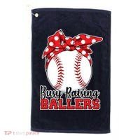 Busy Raising Ballers Baseball Parents Golf Towel thumb 0