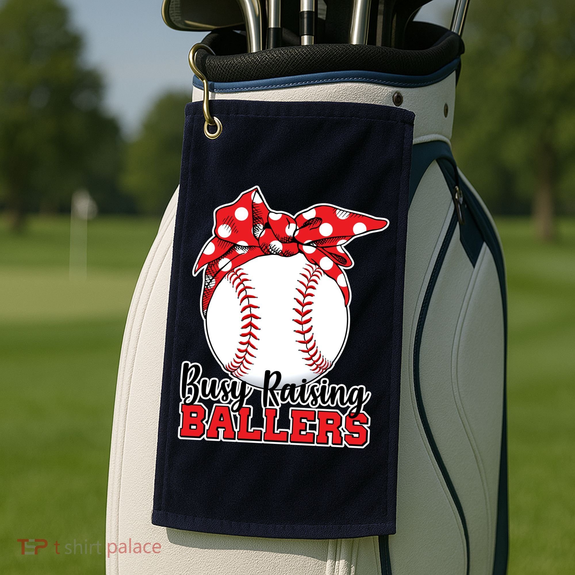 Busy Raising Ballers Baseball Parents Golf Towel