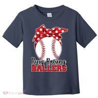 Busy Raising Ballers Baseball Parents Toddler T-Shirt thumb 0
