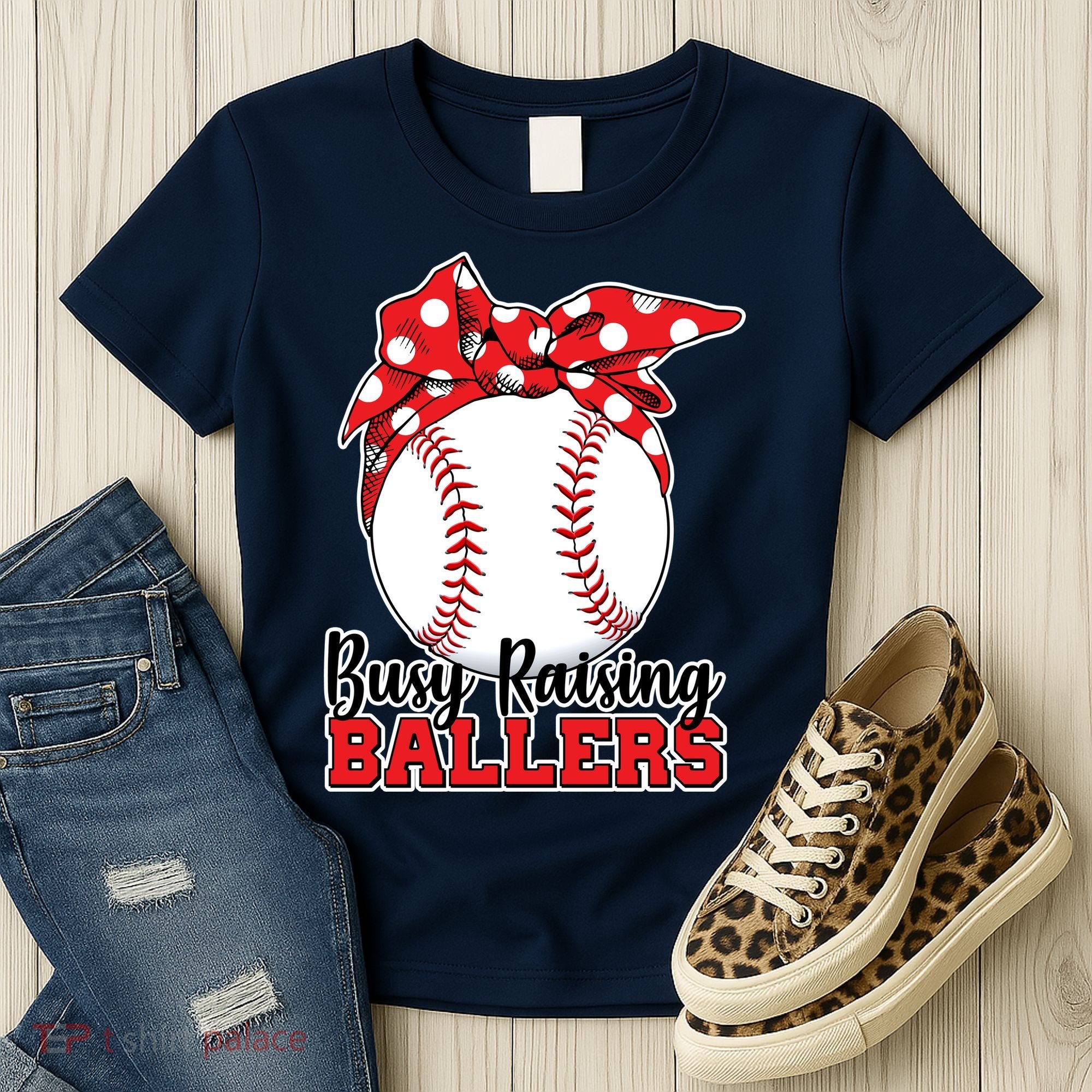 Busy Raising Ballers Baseball Parents Women's T-Shirt