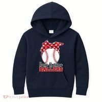Busy Raising Ballers Baseball Parents Kids Hoodie thumb 0