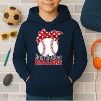 Busy Raising Ballers Baseball Parents Kids Hoodie thumb 2