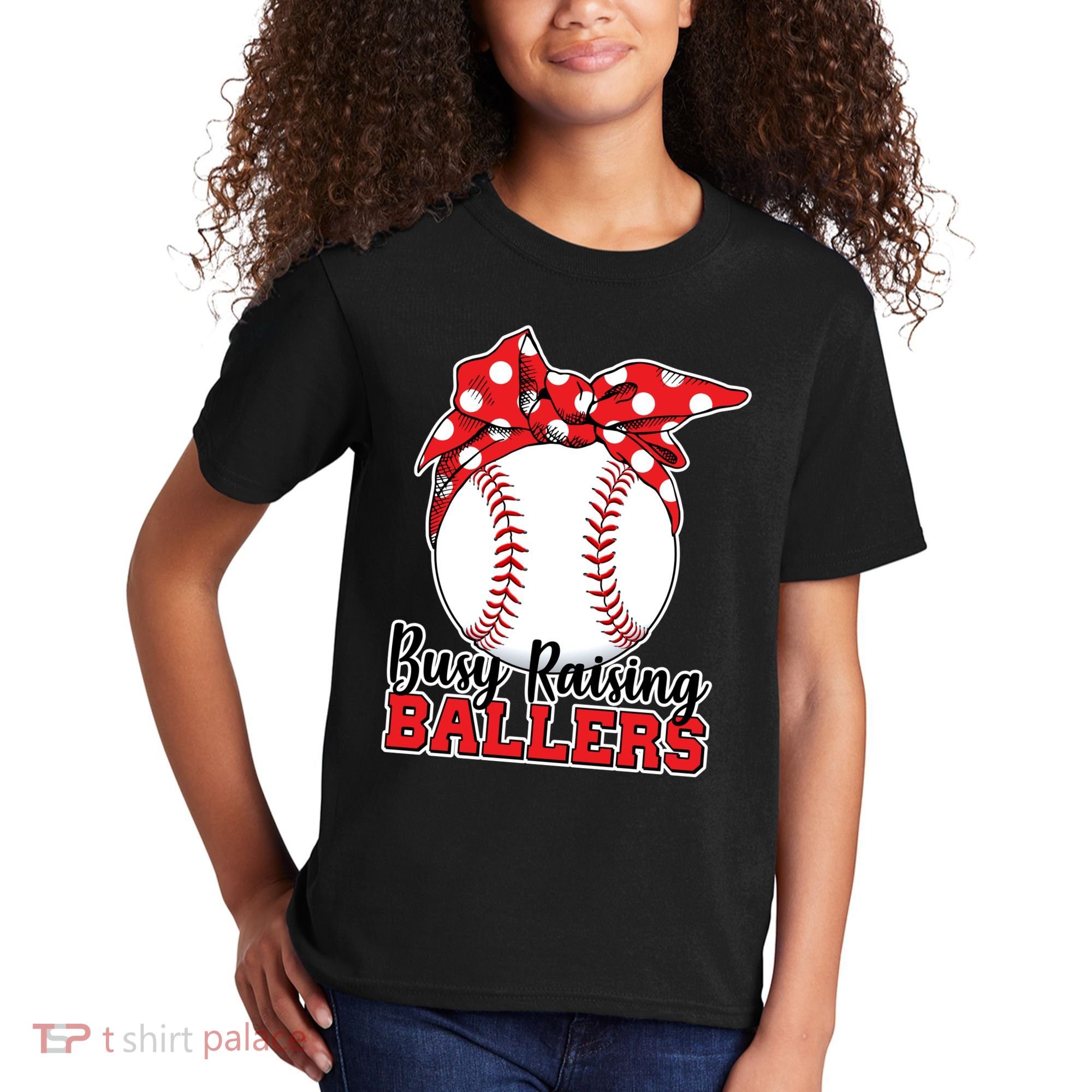 Busy Raising Ballers Baseball Parents Kids T-Shirt