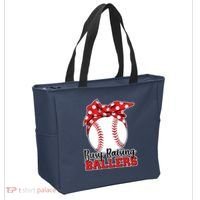 Busy Raising Ballers Baseball Parents Tote Bag thumb 2