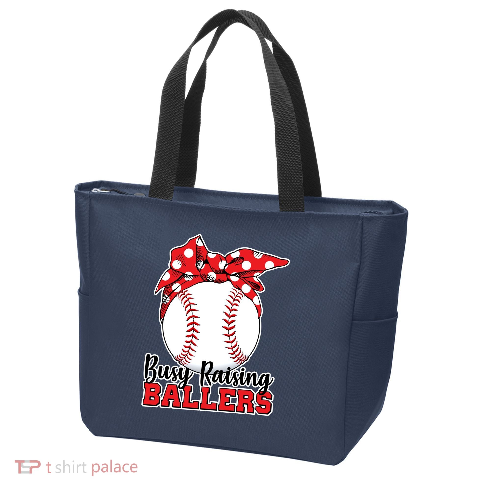 Busy Raising Ballers Baseball Parents Tote Bag