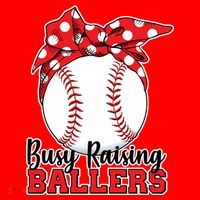Busy Raising Ballers Baseball Parents Santa Hat thumb 1