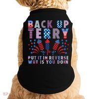 Back Up Terry Put It In Reverse Firework Funny 4th Of July Great Gift Doggie Tank thumb 0