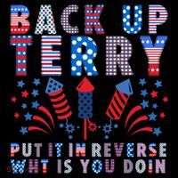 Back Up Terry Put It In Reverse Firework Funny 4th Of July Great Gift Ornament thumb 1