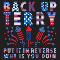 Back Up Terry Put It In Reverse Firework Funny 4th Of July Great Gift Golf Towel thumb 3