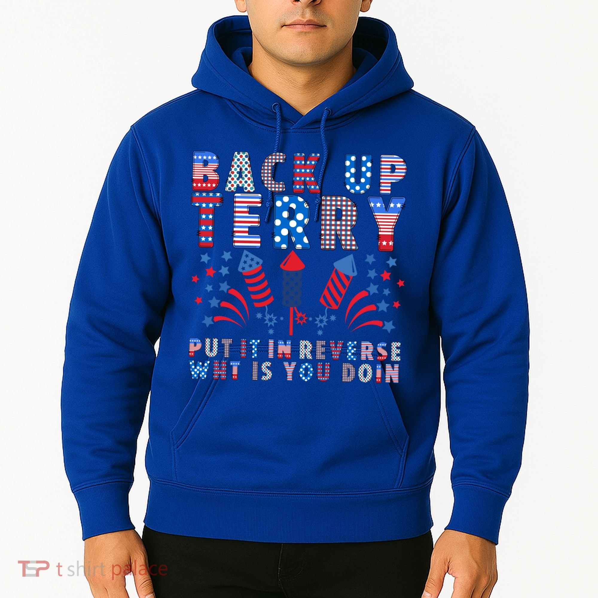 Back Up Terry Put It In Reverse Firework Funny 4th Of July Great Gift Hoodie
