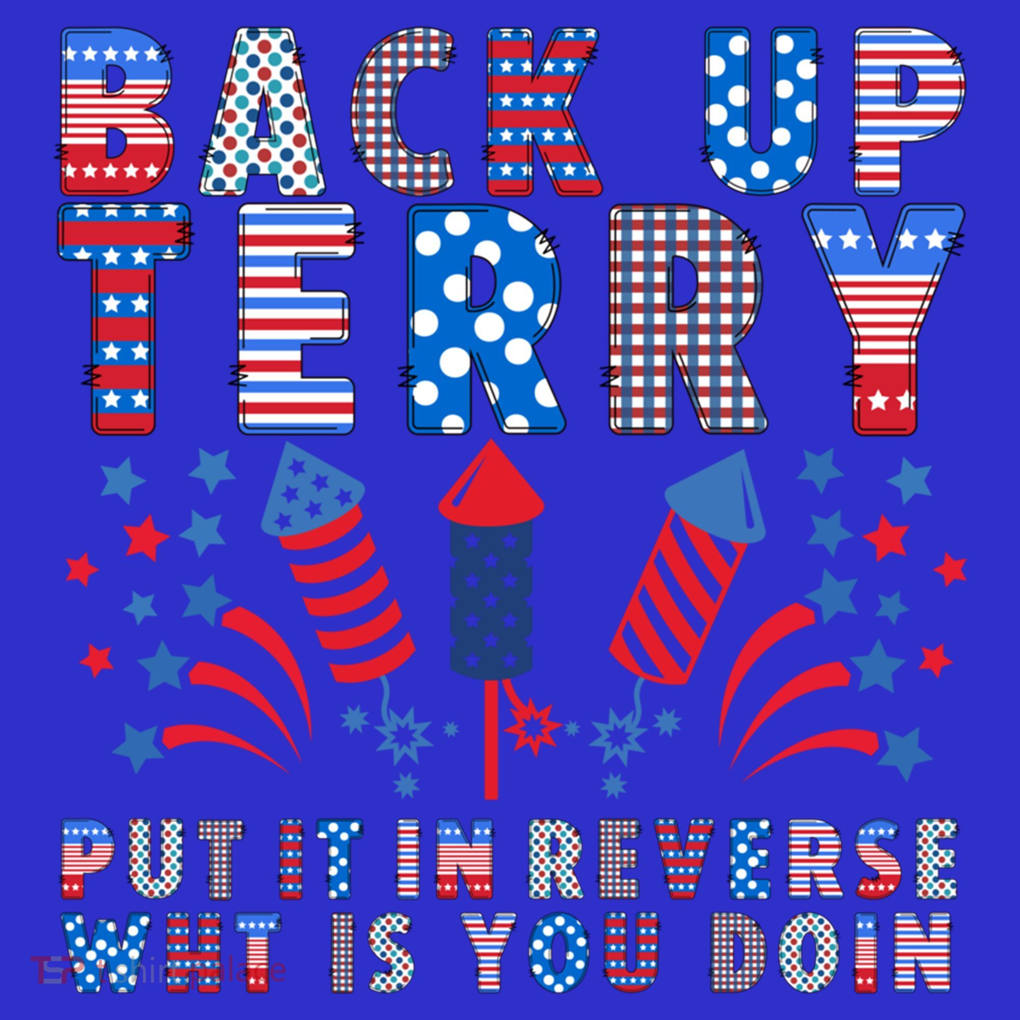Back Up Terry Put It In Reverse Firework Funny 4th Of July Great Gift Hoodie
