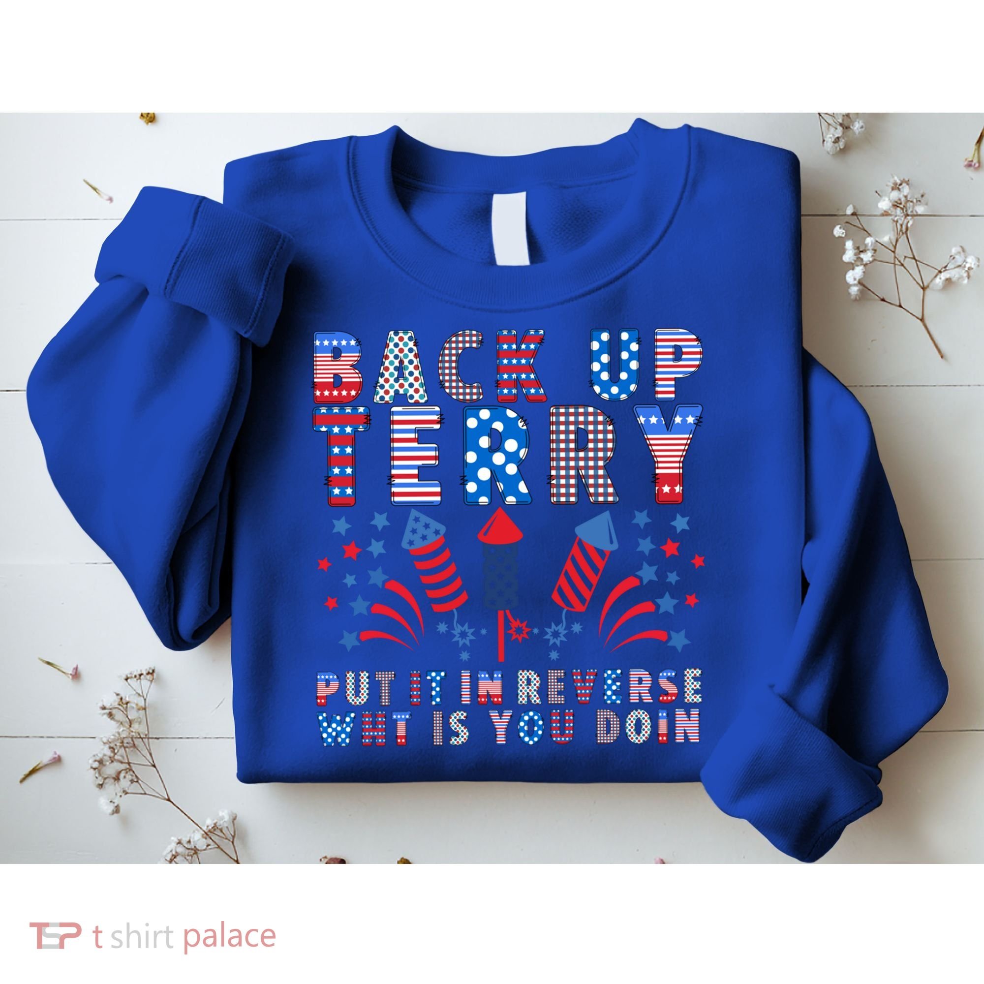 Back Up Terry Put It In Reverse Firework Funny 4th Of July Great Gift Sweatshirt