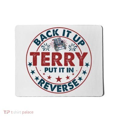 Back Up Terry Put It In Reverse Firework Vintage 4th Of July Mousepad