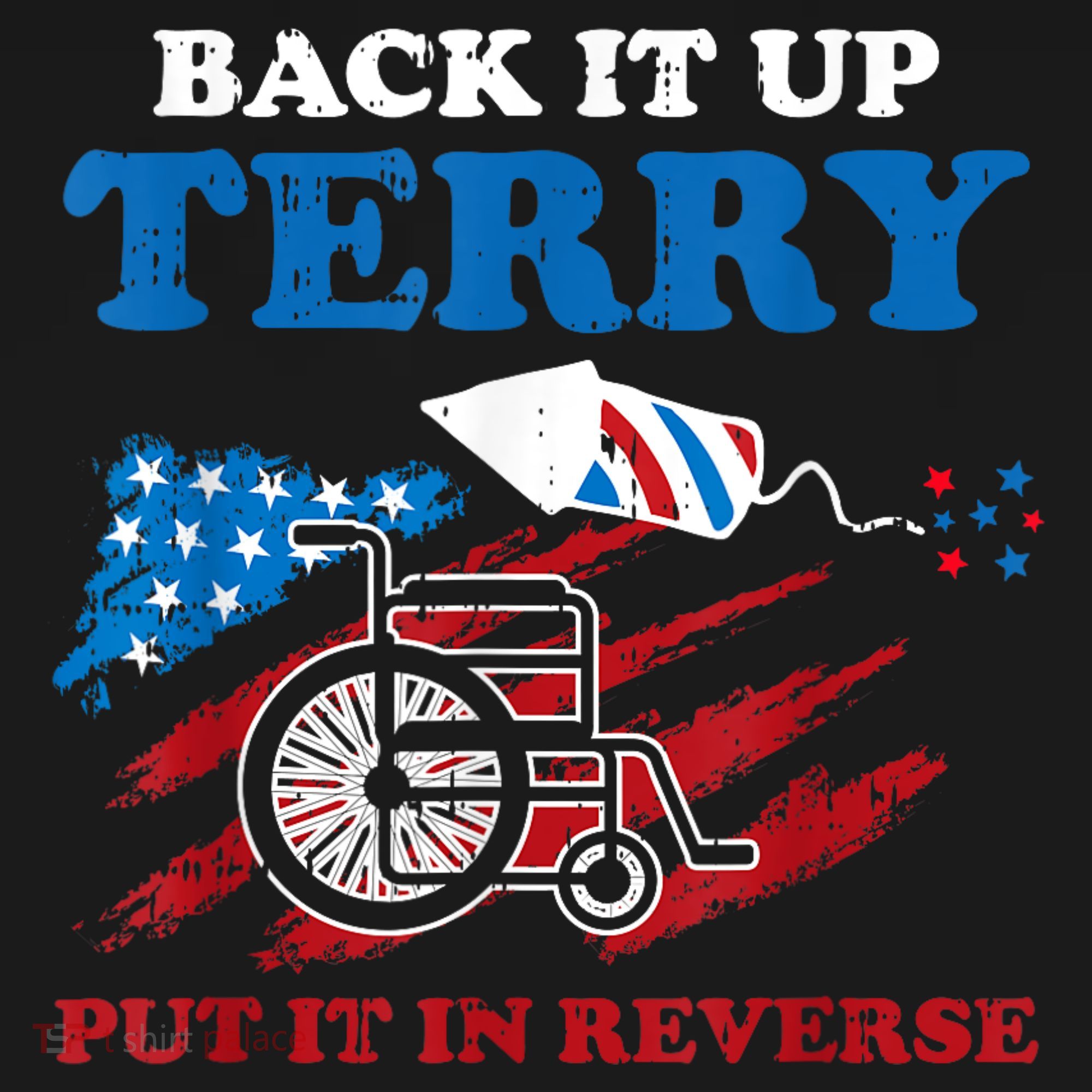 Back Up Terry Put It In Reverse 4th Of July Funny Patriotic Ornament