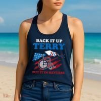 Back Up Terry Put It In Reverse 4th Of July Funny Patriotic Women's Tank Top thumb 2