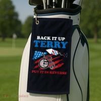 Back Up Terry Put It In Reverse 4th Of July Funny Patriotic Golf Towel thumb 2