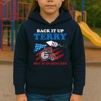 Back Up Terry Put It In Reverse 4th Of July Funny Patriotic Kids Hoodie thumb 3